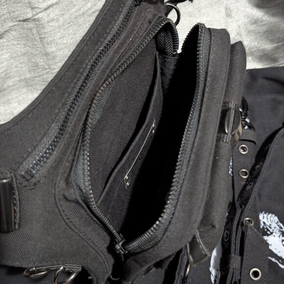 Jungle Tribe VEGAN 2.0 Black Canvas Faux Leather Holster Bag - Picture 7 of 10